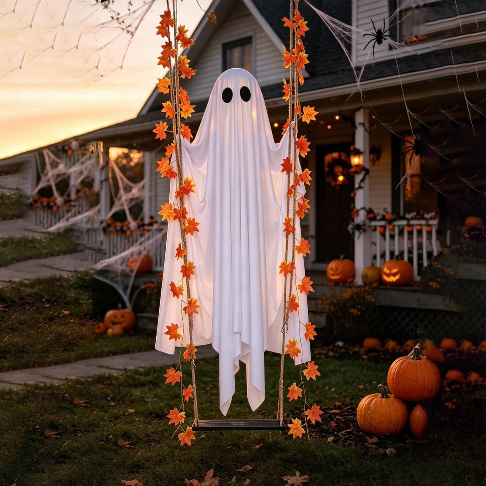Swinging Ghost Light Up Spooky - Outdoor Lighting Front Yard 评论和价格