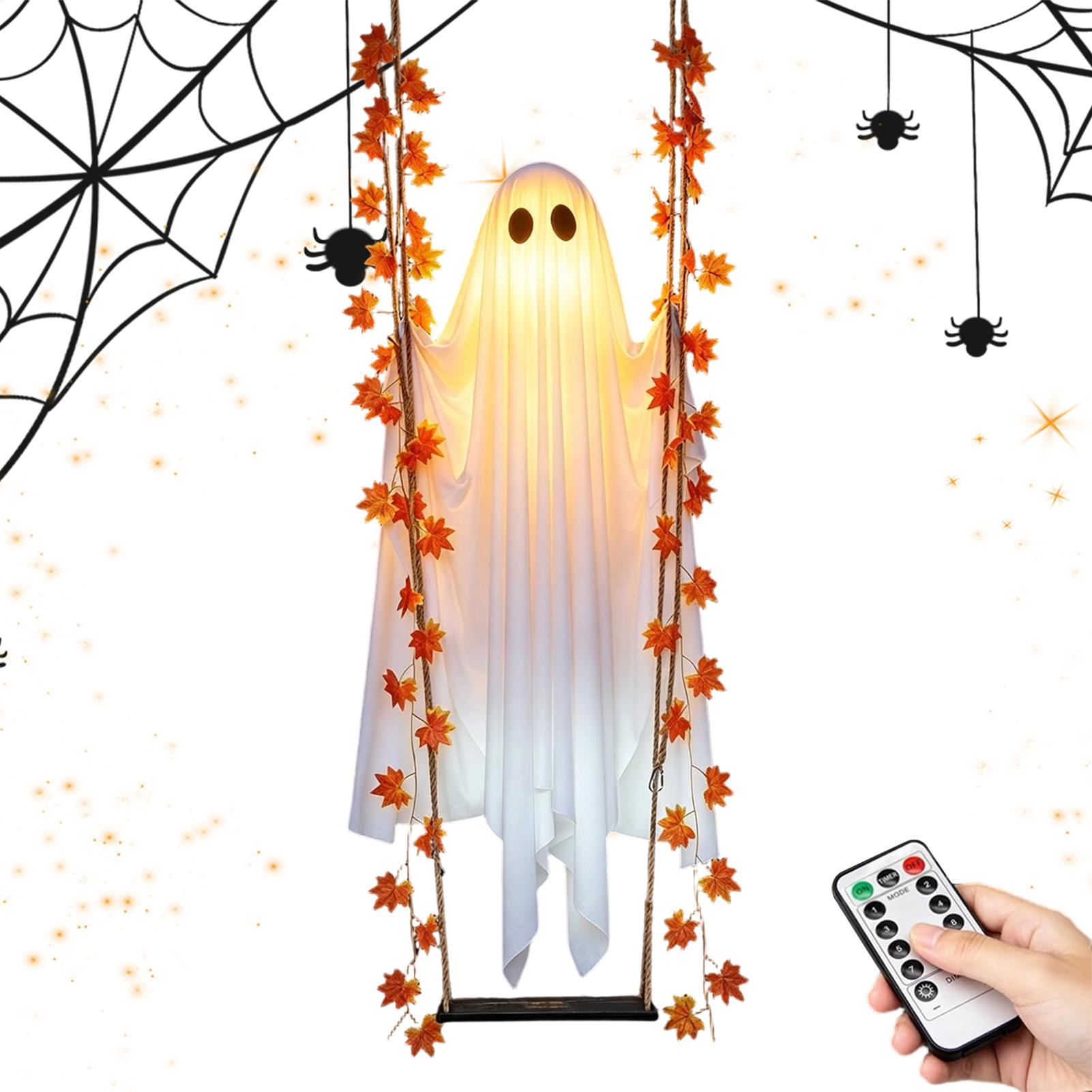 Swinging Ghost Light Up Spooky - Outdoor Lighting Front Yard 评论和价格