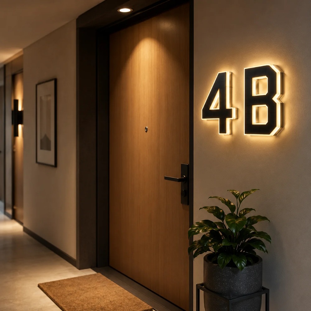 Solar LED House Number Sign Wa - Outdoor Lighting Front Yard 评论和价格