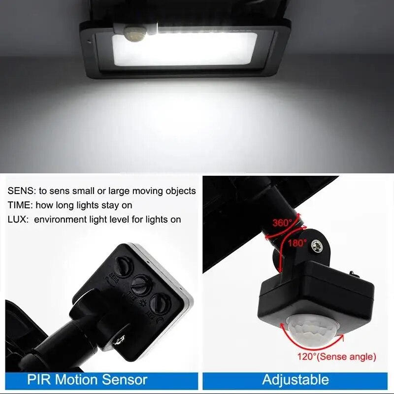PIR Motion Sensor LED Floodlig - Outdoor Lighting With Outlet 评论和价格