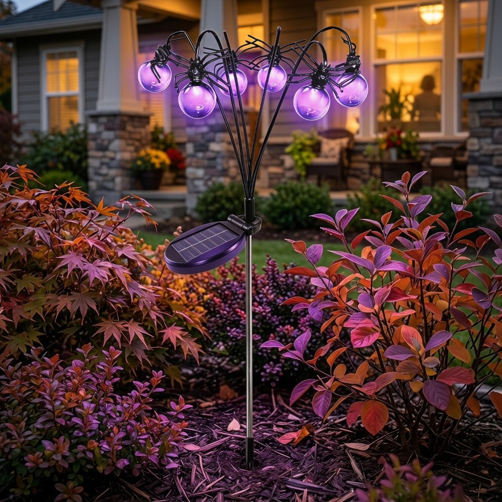 Skeleton Purple Light Hallowee - Outdoor Lighting Front Yard 评论和价格