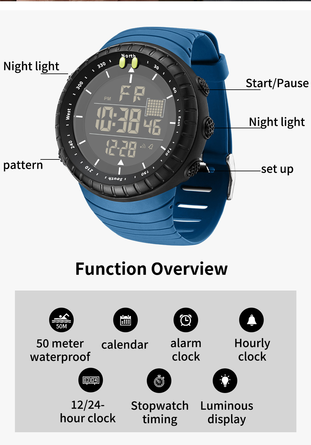 SANDA New 6256 Men's Electroni - Outdoor Lighting Timer 评论和价格