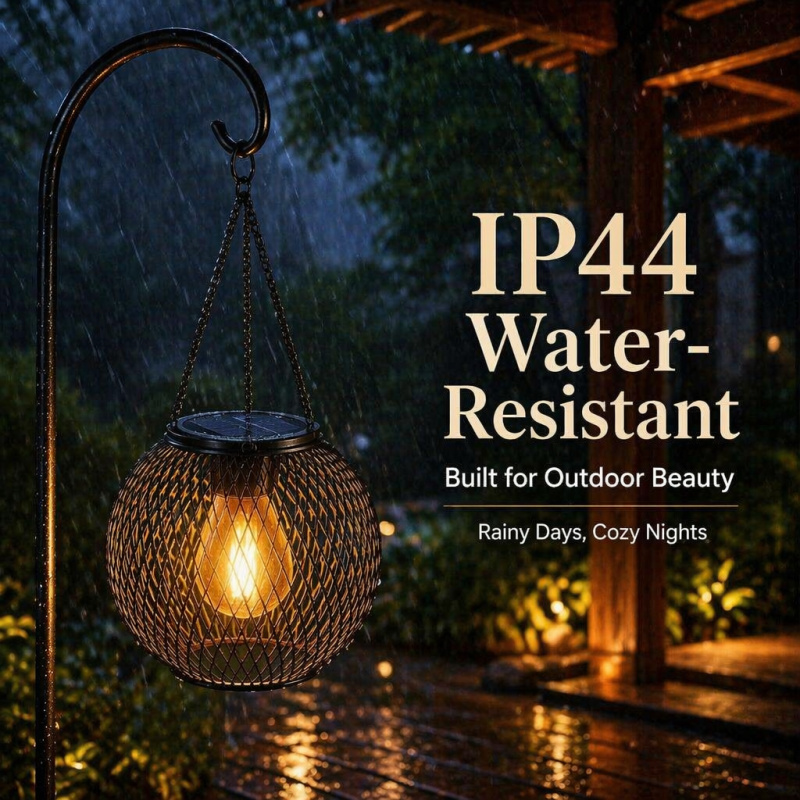 Solar Powered LED Hanging Floo - Outdoor Lighting Effects 评论和价格
