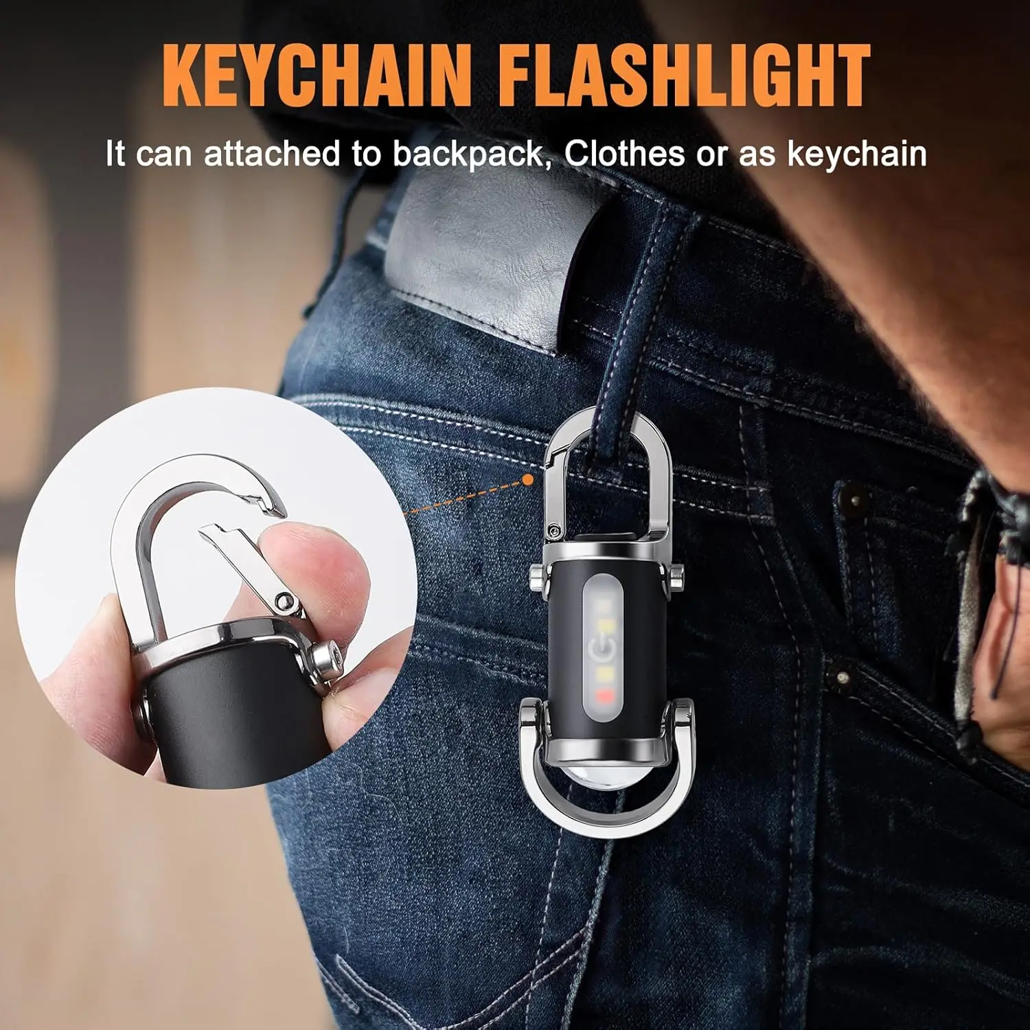Mini Keychain Flashlight Recha - Outdoor Lighting Ideas 评论和价格