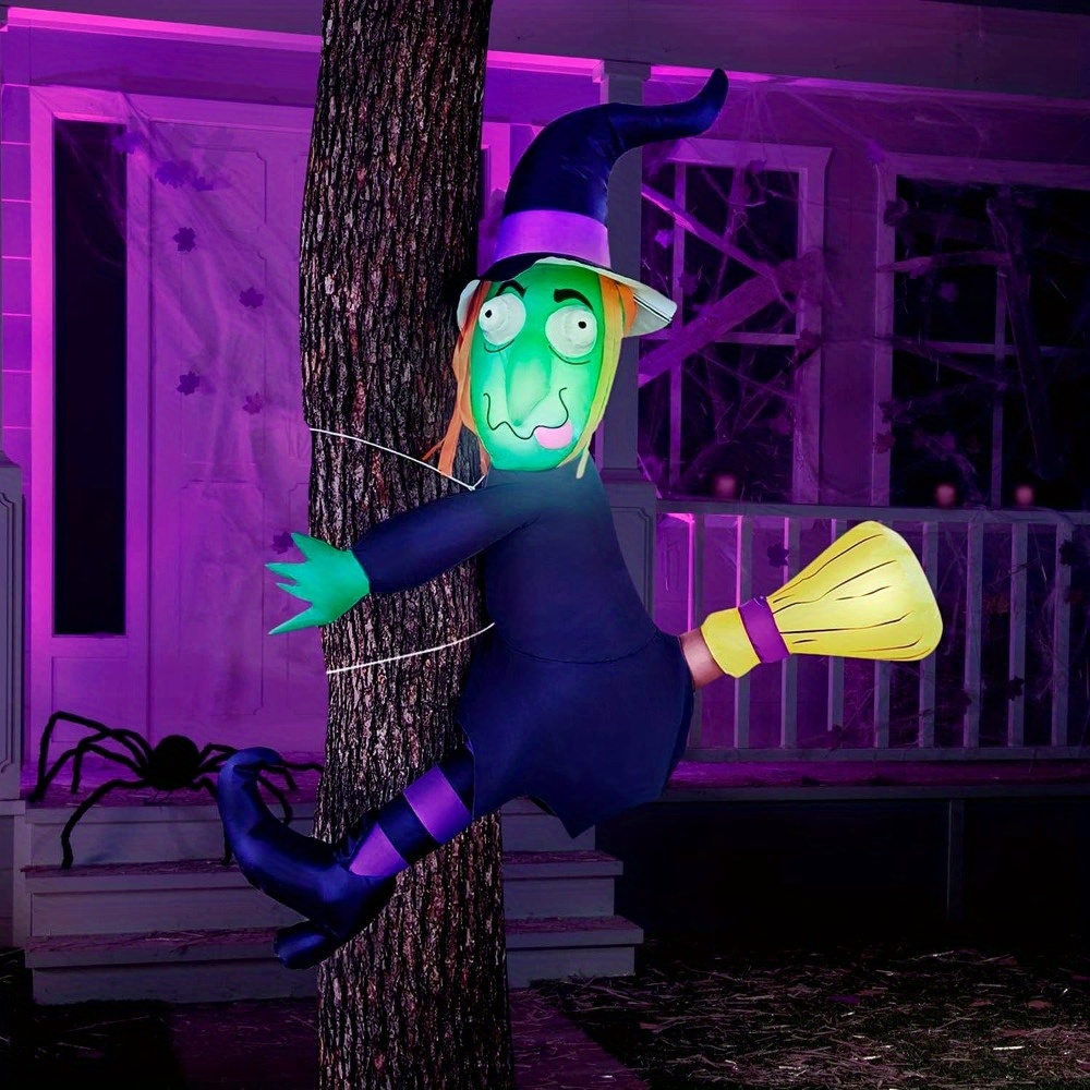 4FT Halloween Inflatable Witch - Outdoor Lighting Effects 评论和价格