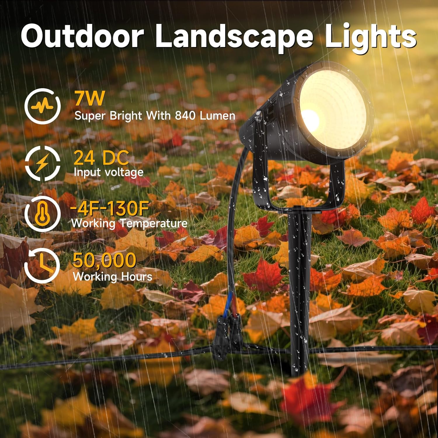 12-Pack Waterproof Outdoor Spo - Outdoor Lighting Kit With Transformer 评论和价格