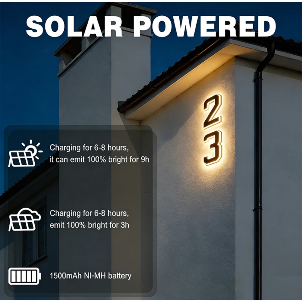 New LED Solar House Number Lig - Outdoor Lighting Architectural 评论和价格