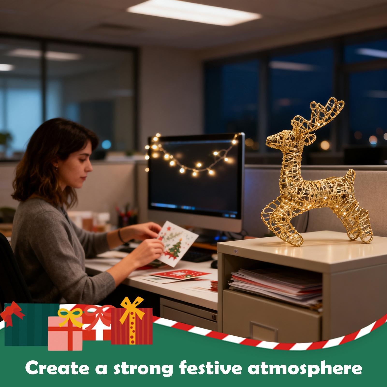 Christmas Lighted Reindeer Gli - Outdoor Lighting Front Yard 评论和价格