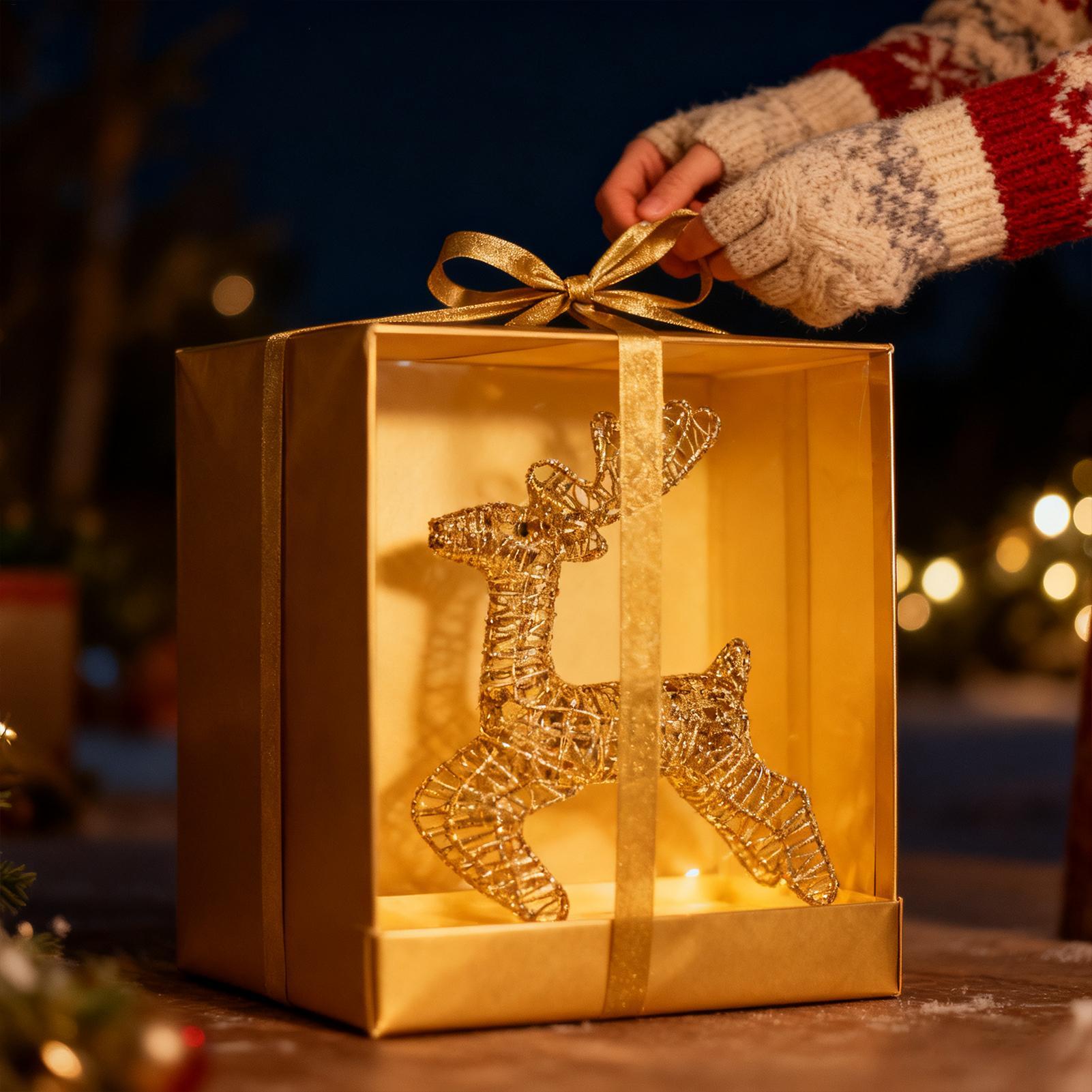 Christmas Lighted Reindeer Gli - Outdoor Lighting Front Yard 评论和价格