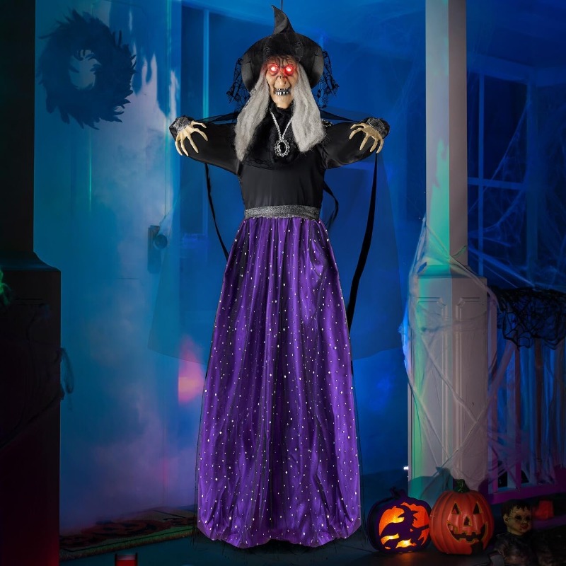 47'' Animated Witch Halloween  - Outdoor Lighting Effects 评论和价格