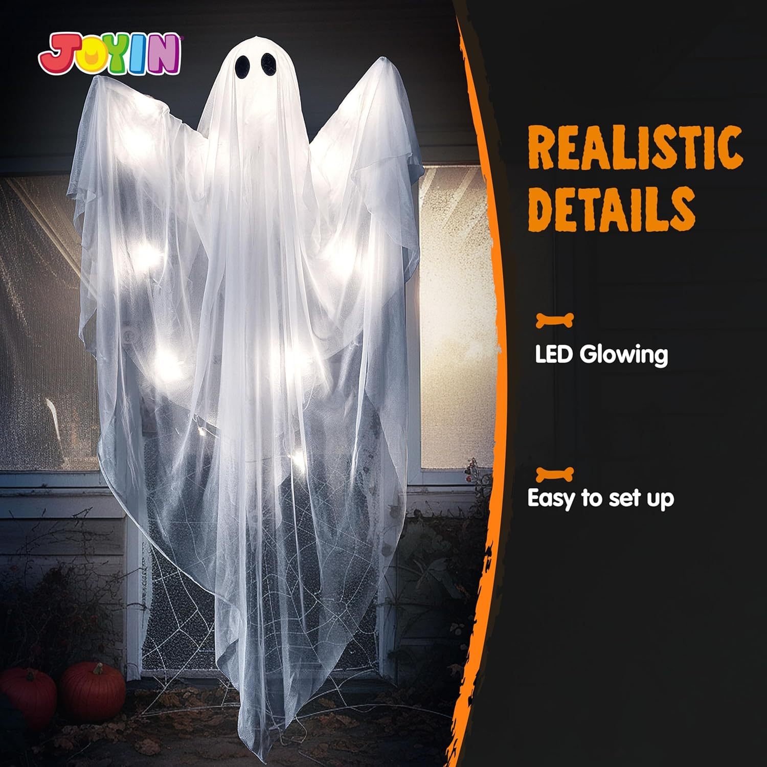 Halloween Hanging Light up Gho - Outdoor Lighting Front Yard 评论和价格