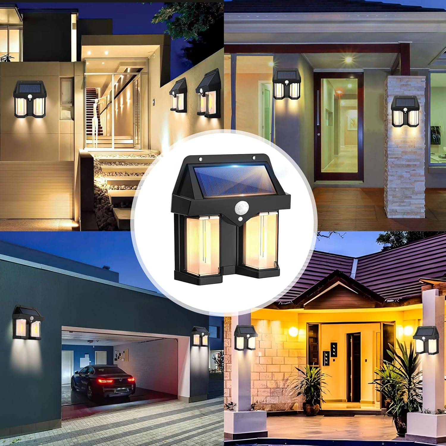Solar Powered Wall Light Vinta - Outdoor Lighting With Outlet 评论和价格