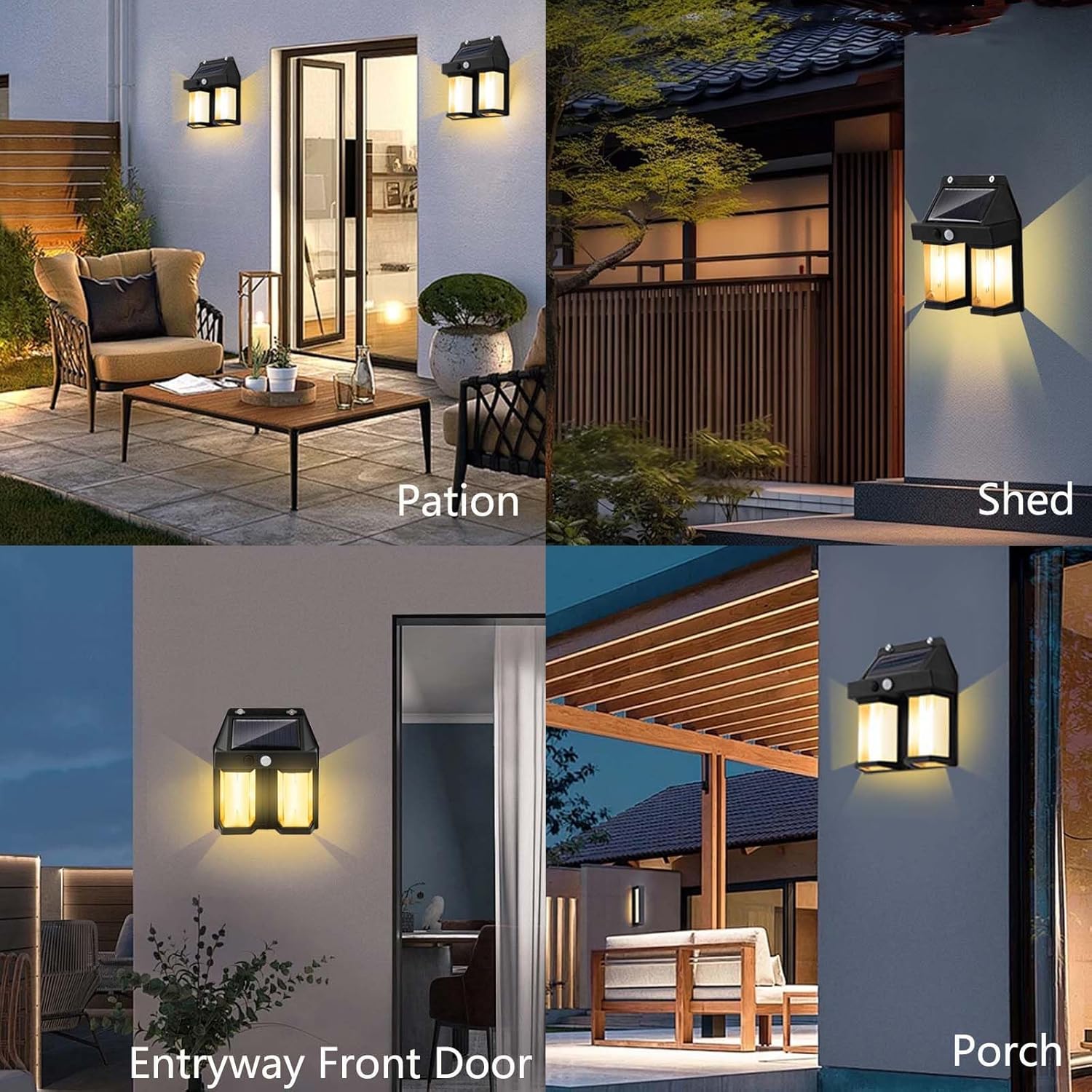 Solar Powered Wall Light Vinta - Outdoor Lighting With Outlet 评论和价格