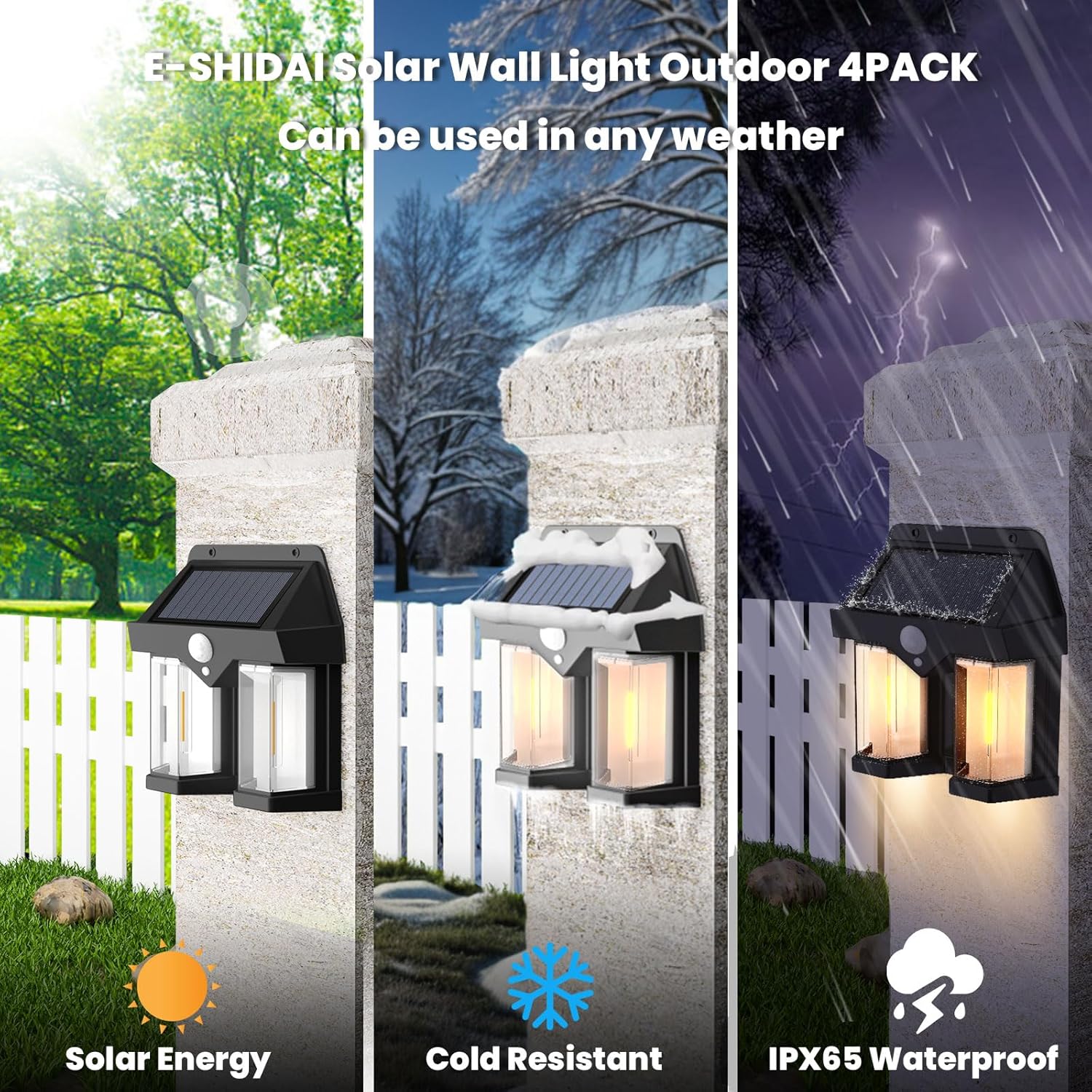 Solar Powered Wall Light Vinta - Outdoor Lighting With Outlet 评论和价格