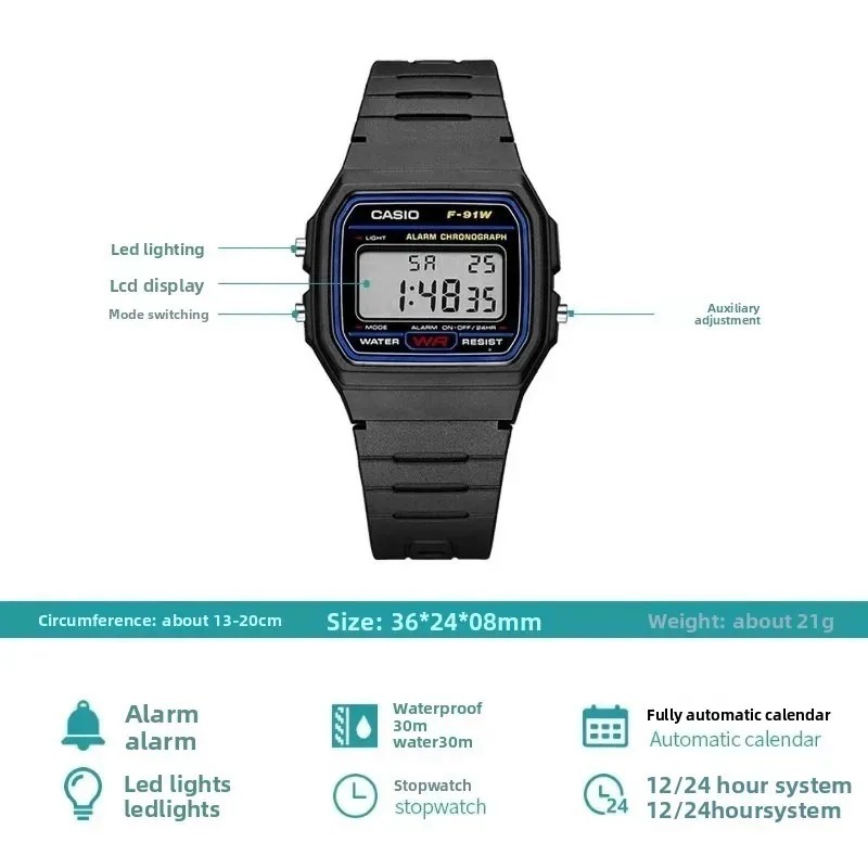 Casio F-91W-1 Fashion Retro Sm - Outdoor Lighting Timer 评论和价格