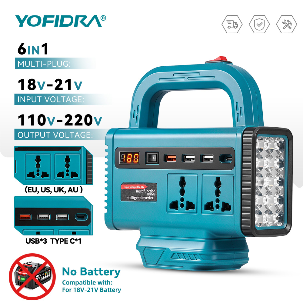 YOFIDRA 220V Portable Power In - Outdoor Lighting With Outlet 评论和价格