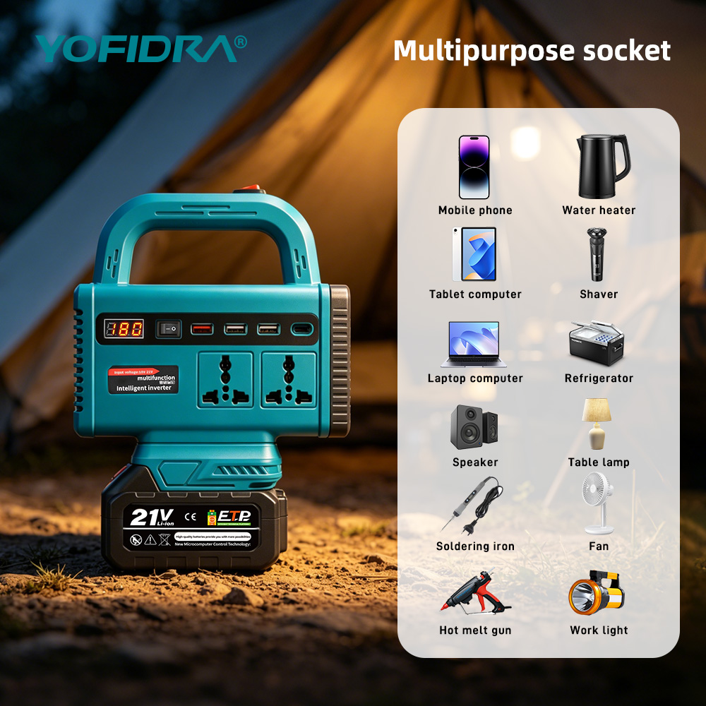 YOFIDRA 220V Portable Power In - Outdoor Lighting With Outlet 评论和价格