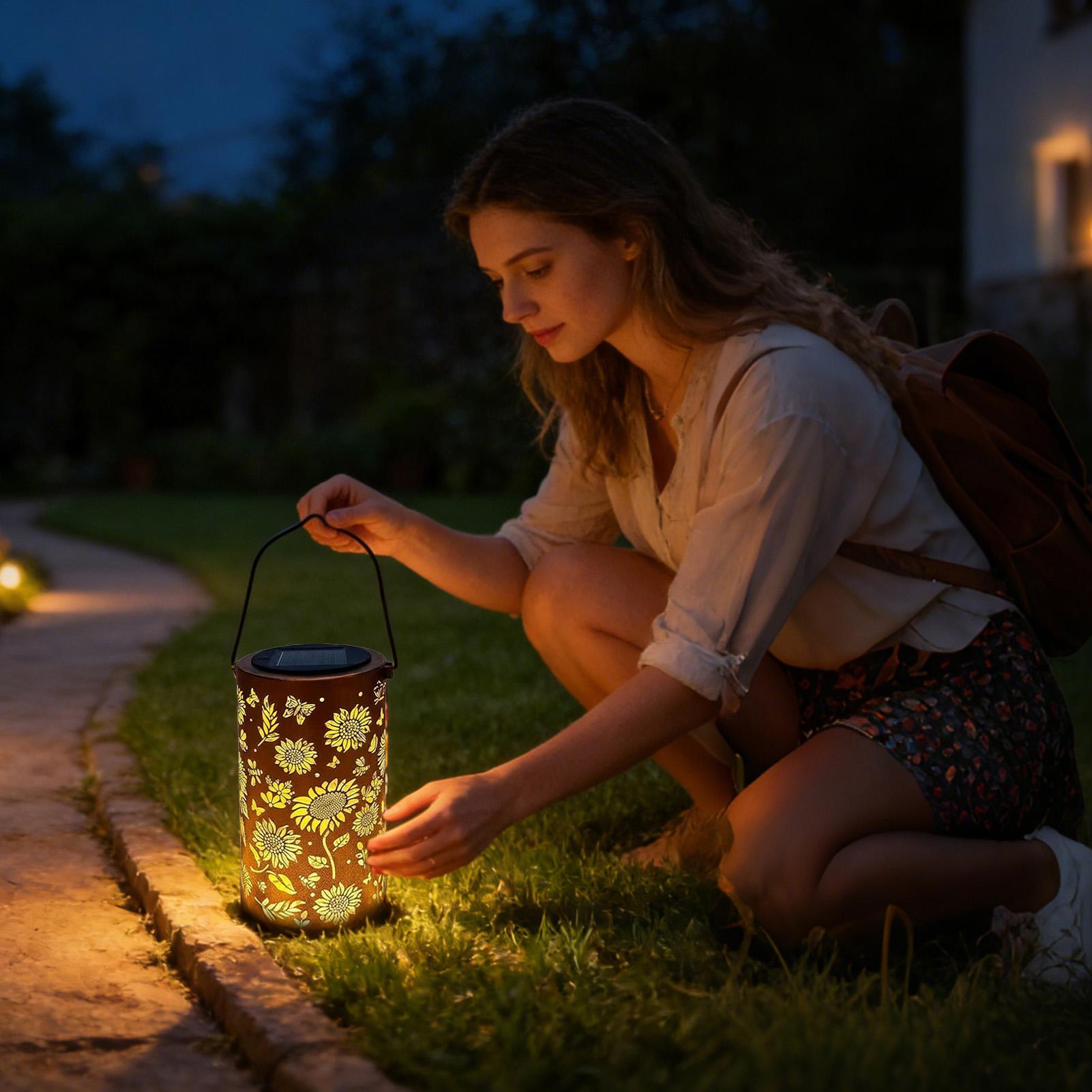 Outdoor Solar Lantern Metal Wa - Outdoor Lighting Front Yard 评论和价格