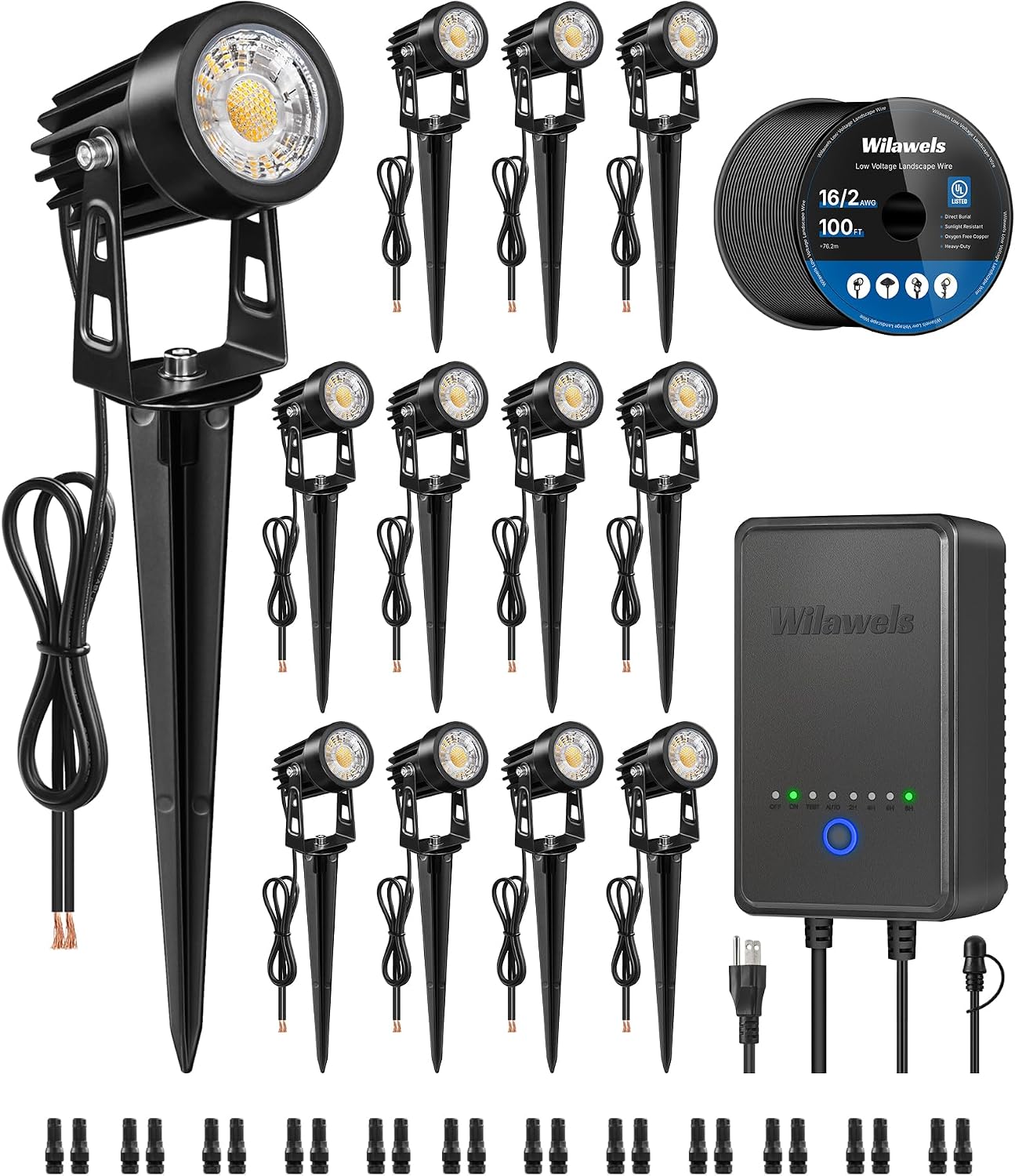 Low Voltage All-in-One LED Lan - Outdoor Lighting Kit With Transformer 评论和价格