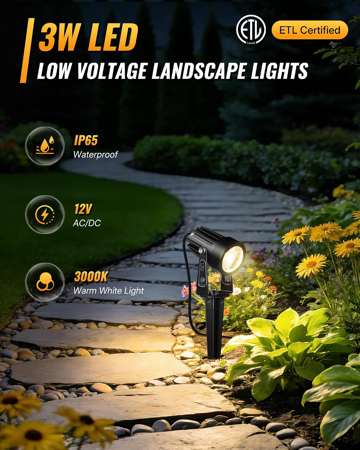 Low Voltage All-in-One LED Lan - Outdoor Lighting Kit With Transformer 评论和价格