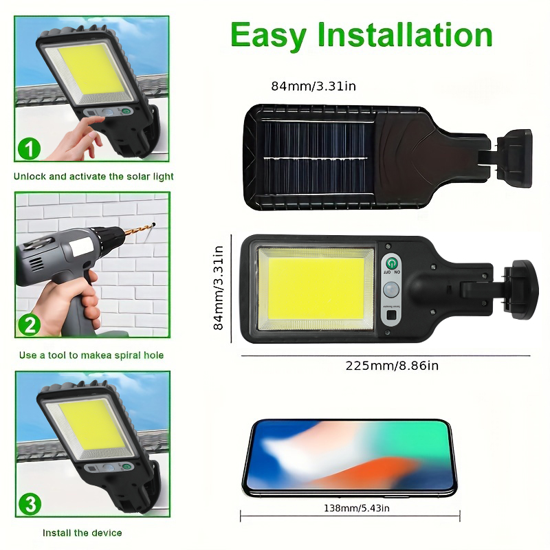 LED/COB Solar Motion Sensor Li - Outdoor Lighting Front Yard 评论和价格